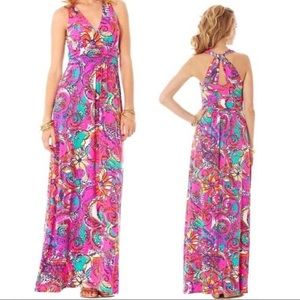 Lilly Pulitzer Parrish Maxi Dress In Sea & Be Seen